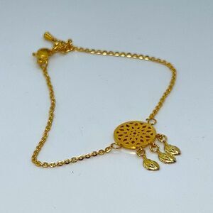 Beautiful Gold Native American Inspired Dream Catcher Bracelet